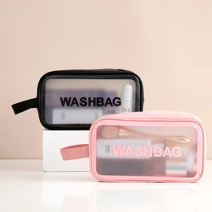 Portable Travel Wash Bag Female Transparent Waterproof Makeup Storage Pouch Large Capacity Cosmetic Organizer Beauty Women Case
