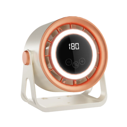 TINSOL 1800mAH Portable Electric Fan with Ambient Light Turbo Mute Electric Fan Desktop Wall Mount Ceiling Air Cooler