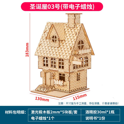 1:50 Scale Miniature Building Prefabricated House Wooden Cabin DIY Assembly Model Kit Wooden Constructor Architecture Material