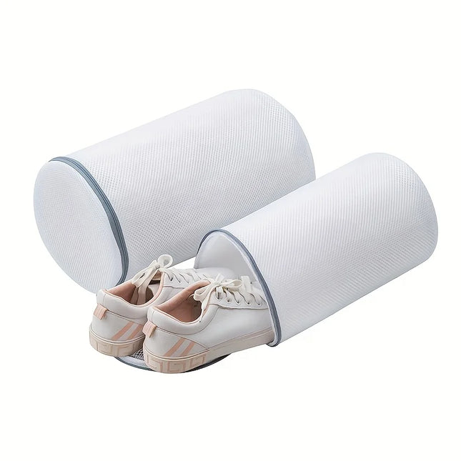 Versatile Shoe Washing Bag - Durable Mesh Laundry Bag for Sneakers, Running Shoes, Socks & Bras with Zipper Closure, Laundry Bag