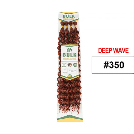 Julianna Deep Wave Synthetic Hair Bulk For Braiding Hair 20Inch Hair Bundles No Weft Natural Black Hair Extensions Wholesale