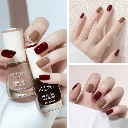 8ml Water-based Nail Polish No Baking Long Lasting Semi-permanent Quick Dry non-peelable Nail Varnish DIY Fashion Manicure