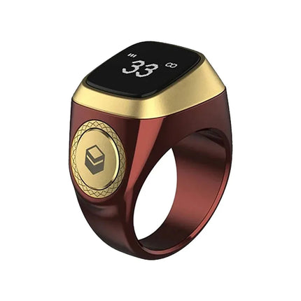Qibla Smart Tasbih Tally Counter for Muslims Zikr Ring Digital Tasbeeh 5 Prayer Time Vibration Reminder Waterproof Qibla Subhah