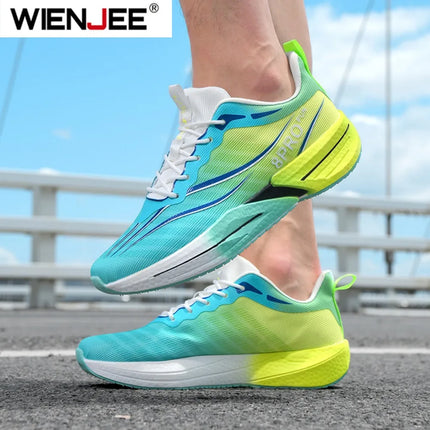 Men Sports Running Shoes Casual Marathon Breathable Lightweight Women's Comfortable Athletic Nonskid Walking Sneakers Outdoors