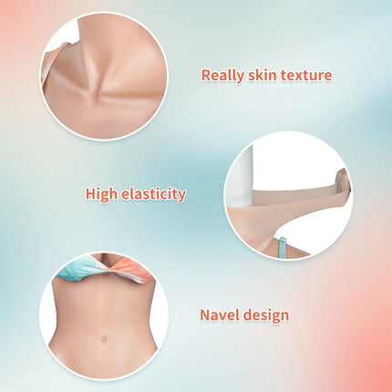 KUMIHO C Cup Full Silicon Bodysuit Silicone Bodysuit Crossdresser Breast Form Transgender Cosplay Artificial Vagina for Men