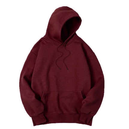 Men's solid-color hooded sweater a loose and breathable brand hooded fashion streetwear for men
