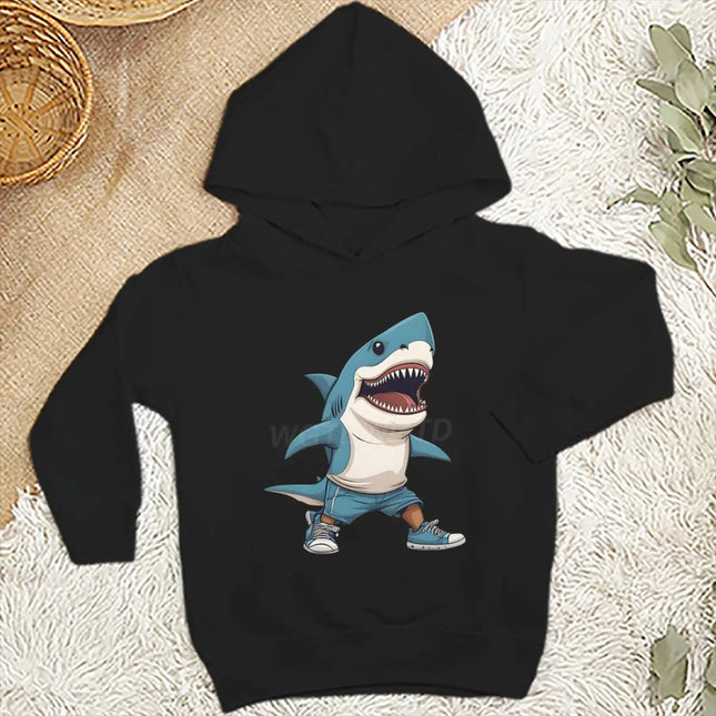 Funny Cappuccino Assassino Children Hoodies Boys Girls Funny Italian Brainrot Print Long Sleeve Hooded Top Kid Humor Sweatshirts