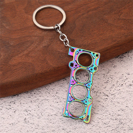 Creative Speed Gearbox Keychain Gear Head Pendant Keyring for Car Key Turbo Hub Brake Disc Charms Shock Absorber Keys Holder