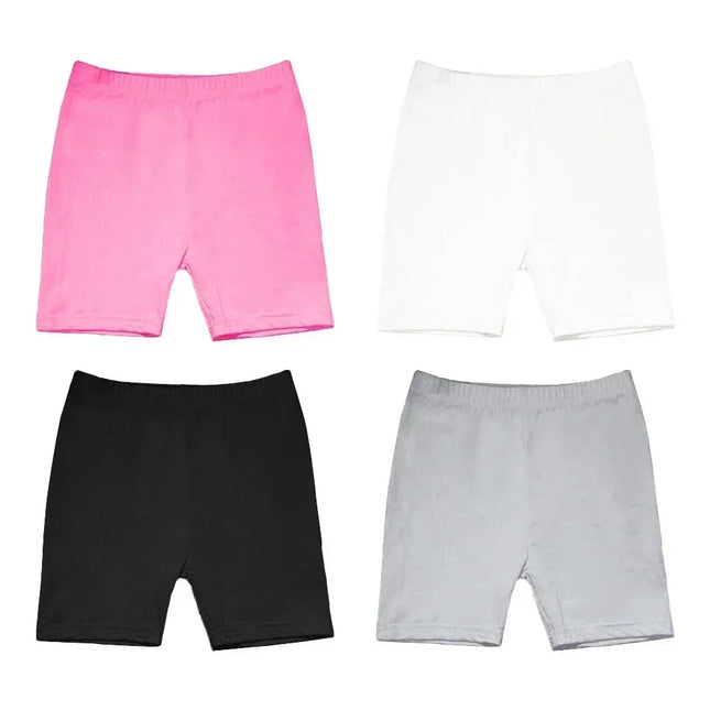 4pcs Girls Short Safety Pants Candy Color Modal Dance Leggings Kids Underwear Children Summer Cute Shorts Underpants 3-12 Years