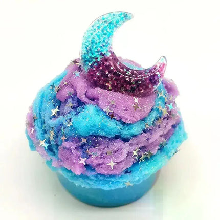 1 Set 60ml Moon Snowflake Mud Diy Decompress Game Toys Slime Kit Cotton Butter Mud Fluffy Putty Non Sediment Colored Clay Toy
