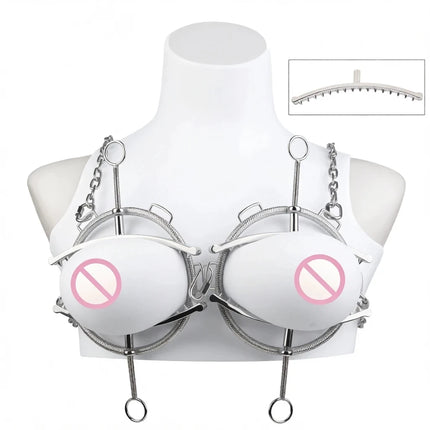 QKKQ Wearable Stainless Steel Breast Bondage Sexy Tools Chest Stimulate Nipples Massager BDSM Sex Toys Couple Erotic Accessories