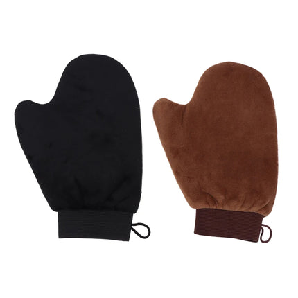 Z. 1Pc Finger Glove Reusable Body Self Tan Glove Applicator Tanning Gloves Cream Lotion Mousse Body Cleaning Glove Self Tanner