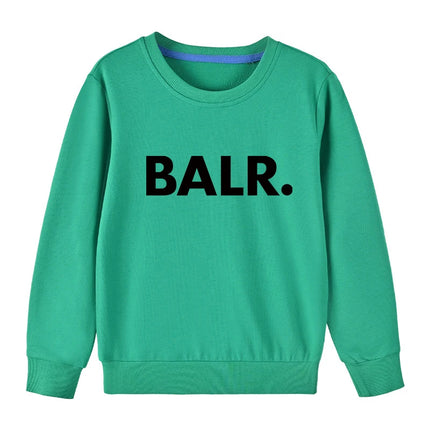 Spring Kids Sweatshirts Girls BALR. Print Tops Kids Cotton Clothes Teenager Boys Children's Soft Clothing Baby Autumn Tops