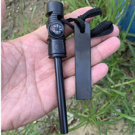 Outdoor compass Waterproof Ignition Stick Magnesium Strip Scraper Camping Survival Ignition Stone Portable Fire Starting Device