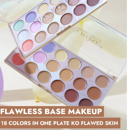 Contour & Concealer Palette,Concealer Cream,Moisturizing,Brightening Dark Circles,Multi-Color Contour Foundation Cream Makeup