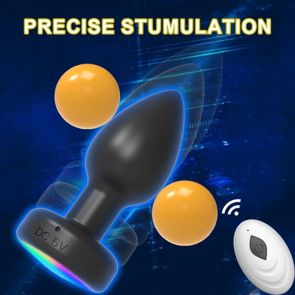 Wireless Control Anal Vibrator for Men Remote Powerful Butt Plug Gay Prostate Massager Female LED Vagin Stimulator Adult Sex Toy