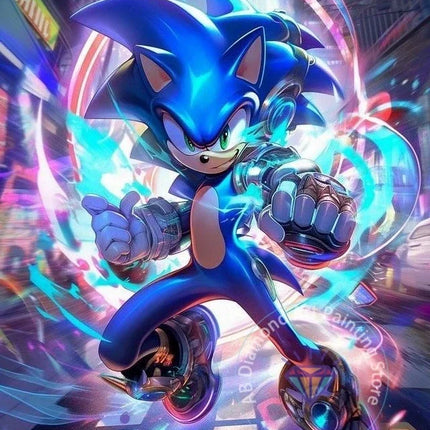 Sonic 5D Diamond Painting Kit DIY Embroidery / Kit Peinture Diamant Sonic 5D