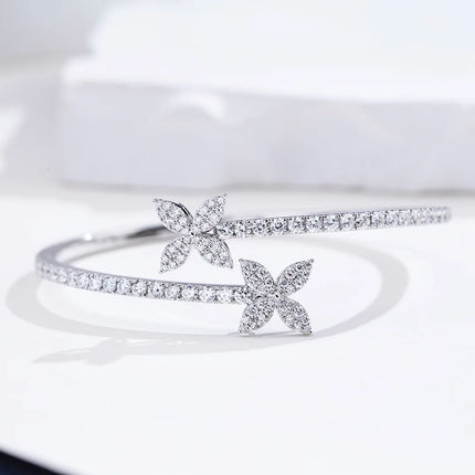 Messi Jewelry 18K Real Gold Bracelets Round Lab Grown Diamond Bracelet For Woman Girls In Stock MSB-655
