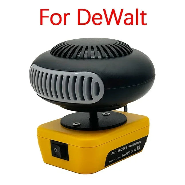 Portable Lithium Electric Power Warm Air Blower Fan Heater Hot & Cold Wind Dual Mode for Makita for Bosch for DeWalt for Milwaukee