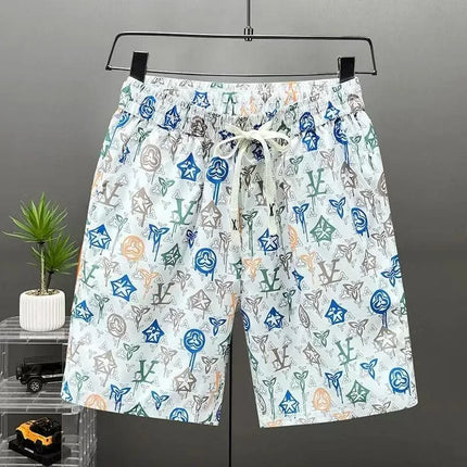 Men Summer Luxury Floral Beach Shorts Quick Dry Casual Boardshort Fashion Designer  Swim Outdoor Sports Vacation Short Pants