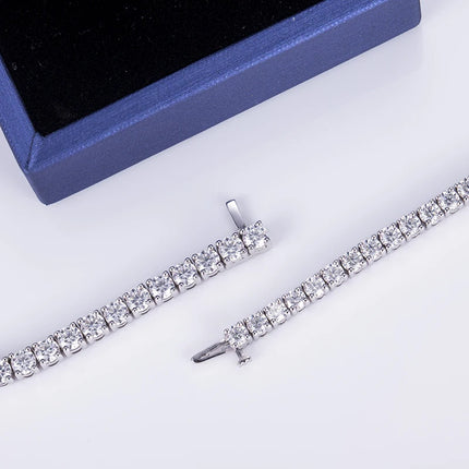 Customized 10K 14K 18K White Gold 3mm 3.5mm Stone Size CVD HPHT Lab Grown Diamond Jewelry Bracelet MSB-505