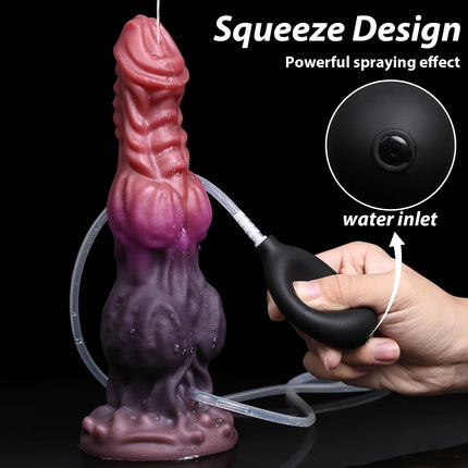 Ejaculation Anal Plug Dog Wolf Dildo Inflatable Big Knot Monster Dildos Penis Squirting Strong Sucker Dick Sex Toy for Women Men