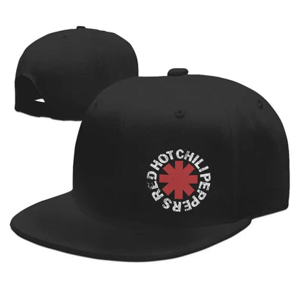 Red Hot Chilli Peppers Print Baseball Cap Hip Hop Flat Bill Caps Unisex Adjustable Snapback Skull Hat Skateboard Hats Chef Hat