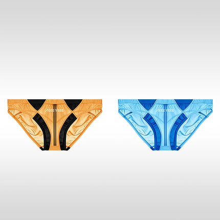 Ultra-thin Breathable Japanese-Style Transparent Sexy Men's Underwear Triangle Briefs With Smooth Ice Silk And Low Waistline