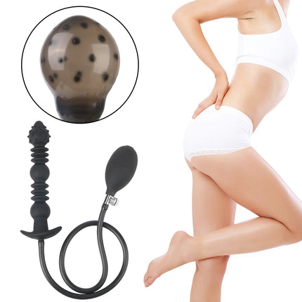 18-52cm Inflatable Anal Beads Anal Plug For Women Vaginal Dilator Men Butt Expander Big Dildos Female Masturbator Sex Toys Adult