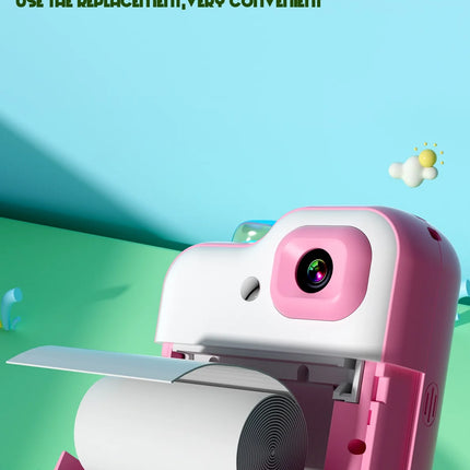 Kids Digital Camera Dual Camera HD Instant Print Camera Toys Mini Color Display Thermal Print Camera Toy Birthday Gift