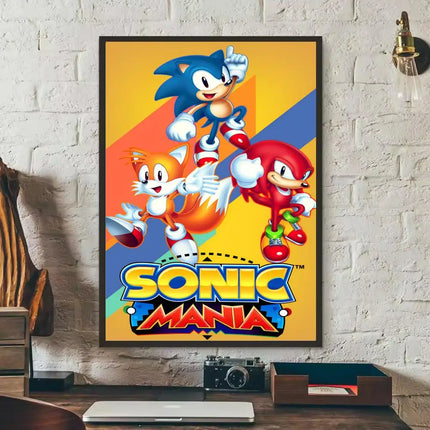 MINISO Sonic Wall Poster Removable Sticker | MINISO Sonic Poster Wall Sticker