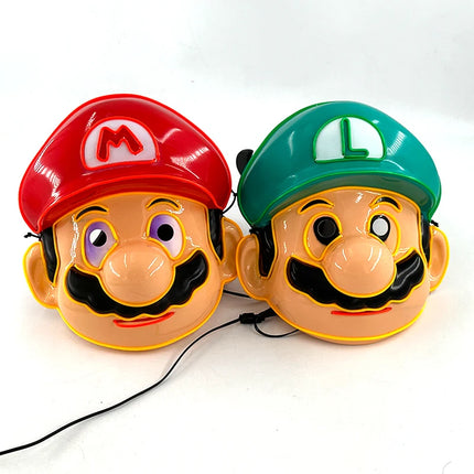 Funny Cute Flashing Masquerade Mask Adult Children Decorative Mask Luminous Full Face Mask Classical Purge Mask For Night