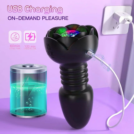 Wireless Remote Prostate Massager Female Vagina Masturbator Telescopic Anal Butt Plug Vibrator Adult Sex Toys for Women Men