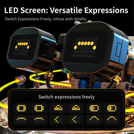 804PCS Tech Electric Agile Ball Tech Building Ball Glowing Expression Smart Remote-Controlled Robot Ball Gift for Adults