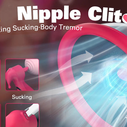 KUSHOR Powerful Sucking Vibrator for Women Tongue Licking Vibrating Clitoris Sucker Vibrator Nipple Stimulator Adults Sex Toy