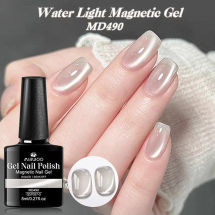8ml Water Light Cat Magnetic Gel Nail Polish Shiny Effect Semi Permanent Soak Off UV LED Gel Varnish Manicure DIY Nail Supplies