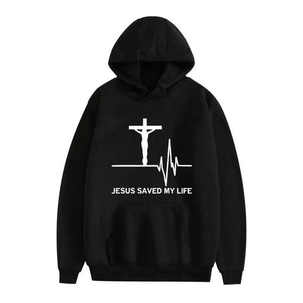2024 New Spring and Autumn Men's Leisure Outgoing Sports and Fitness Hoodie Printed Leisure Loose Hooded Plush Couple Sweater