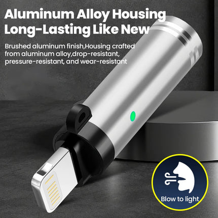 Lightning Mobile Cigarette Lighter Adapter Air Blowing Cigarette Lighter Phone OTG Power Supply Portable Mini Cigarette Lighting