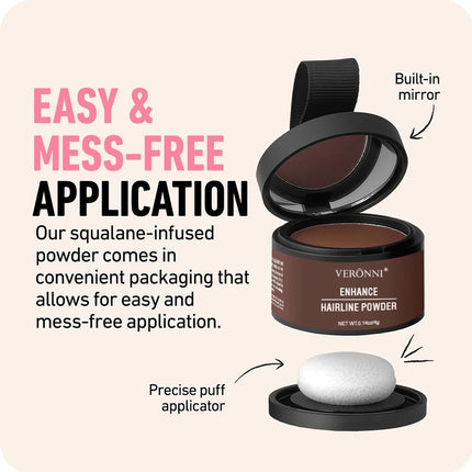 VERONNI Hairline Powder Hairline Shadow Powder Makeup Hair Concealer Forehead Filling Natural Cover Unisex Hair Loss Product