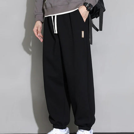 Plus Size Men's Sweatpants 8XL 7XL 6XL Sportswear Elastic Waist Casual Baggy Pants Black Grey Cotton Joggers Male Loose Trousers