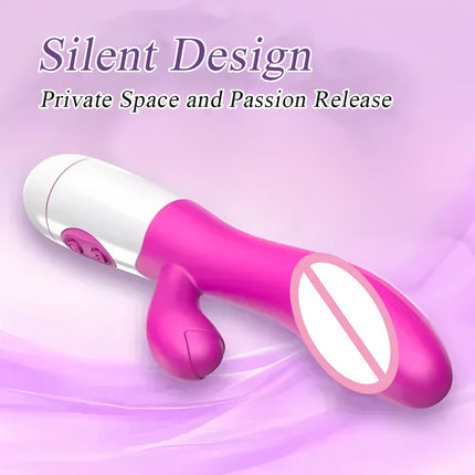 Rabbit Vibrator Dildo Powerful Dual Vibration G Spot Clitoris Stimulation Masturbators Vaginal Massager Adult For Women Sex Toys