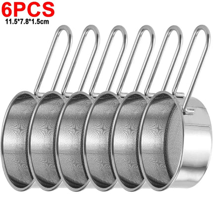 Stainless Steel Flour Sieve Fine Mesh Strainer Baking Flour Sifter with Handle Handheld Coffee Powder Mesh Sieve Baking Tools
