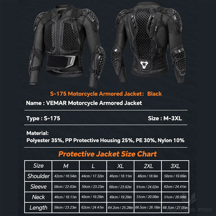 VEMAR 2025 Men New Motorcycle Jacket Moto Body Armor MX Armor Motocross Racing Jacket CE Approval Motorbike Moto Protection Gear