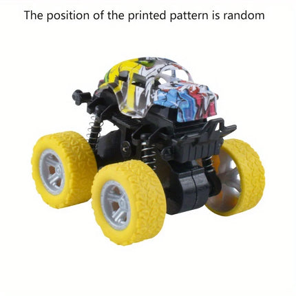 Children's Inertia-Powered Walking and Driving Car, Four-Wheel Drive Stunt Dump Truck, Gift for Boys and Girls