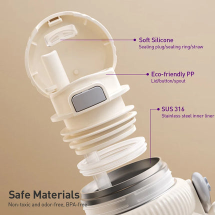 Philips handheld thermos bottle 1L thermos cup, children's handheld thermos pot,leak-proof,316 stainless steel construction