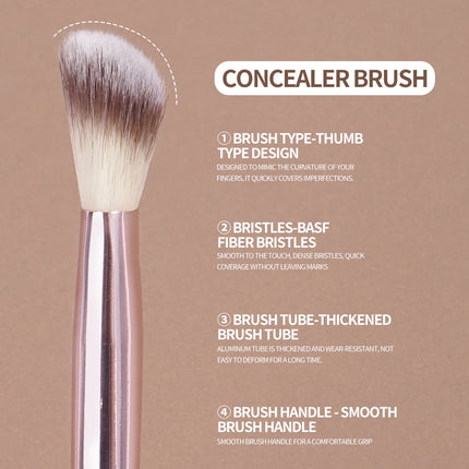 MAANGE 5Pcs Flawless Facial Makeup Brushes Soft Bristle Make-up Details Brushes for Concealer Cosmetics Makeup Tool for Beauty