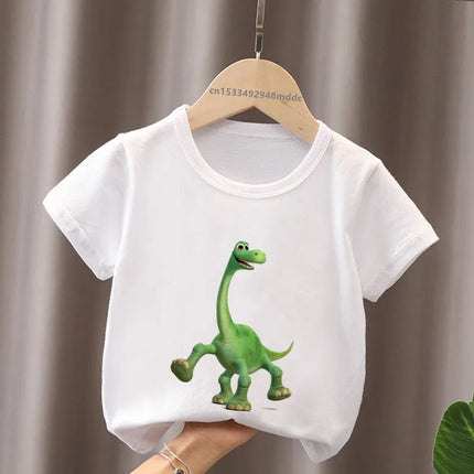 Hot Sale The Good Dinosaur Arlo Spot Print Funny Kids T-Shirts Girls Clothes Baby Boys Short Sleeve T-shirt Summer Children Tops
