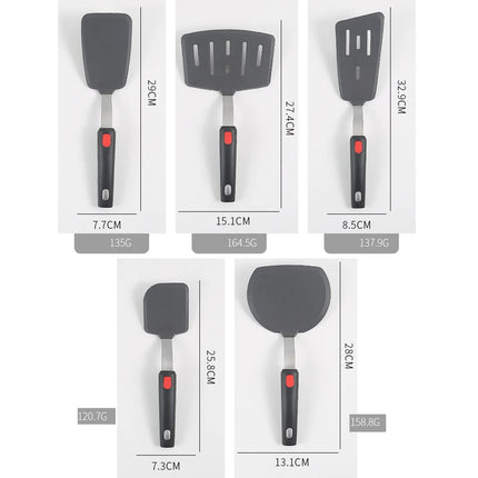 Silicone Spatula for Non Stick Pots High-temperature Resistant Household Stir Fry Spatula Spring Steel Kitchen Utensils