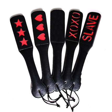 Sex Red Heart XOXO Hollow Out Words Flirting BDSM Toys Paddle Split Whip Hollow out Flogger Sexy Adults Products for Lovers