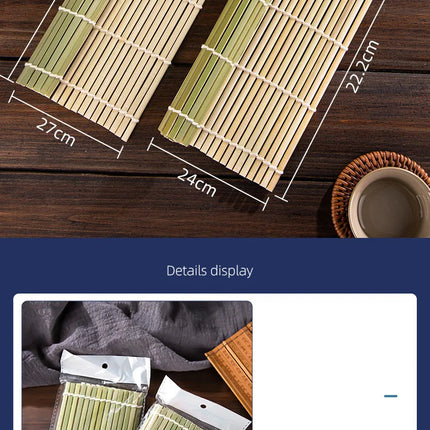 DIY Bamboo Sushi Maker Rolling Mat Sushi Tools Rice Rollers Kitchen Gadget Hand Maker Food Rice Roll Mold Cooking Accessories